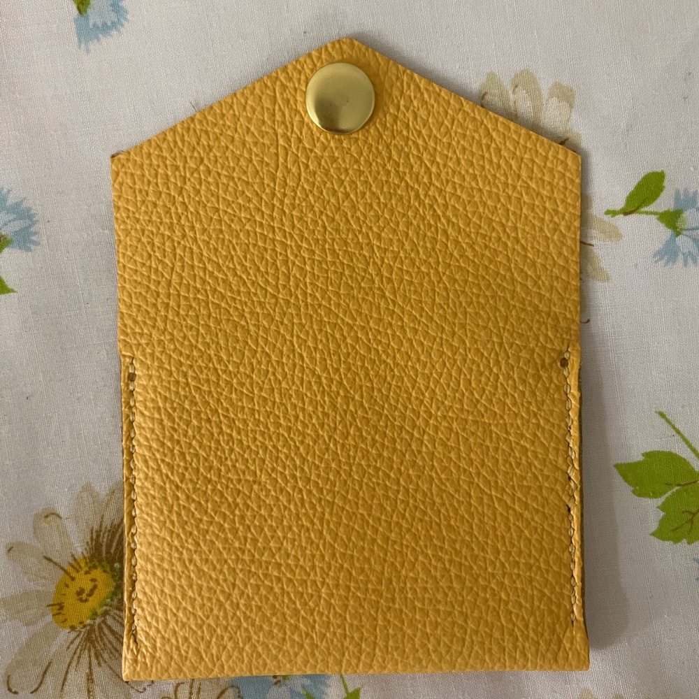 Hand Crafted Yellow Wallet - Picture 4 of 5